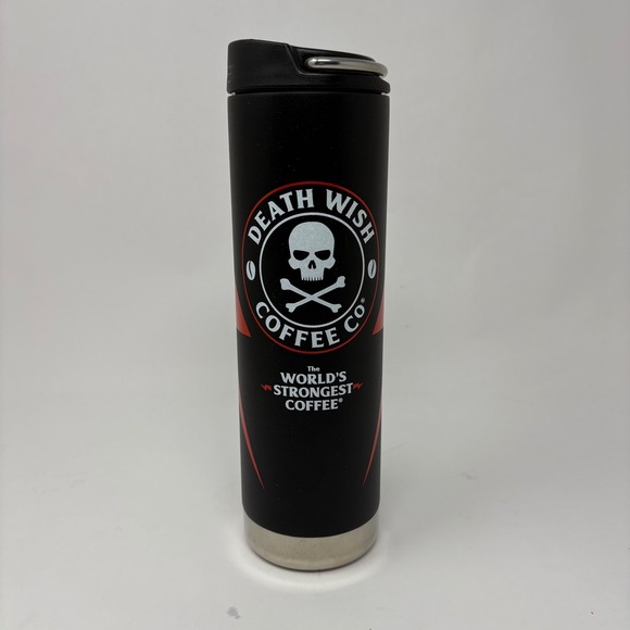 Death Wish Coffee Co. Klean Kanteen 20oz Insulated Tumbler Travel Mug Bolt - Picture 1 of 7